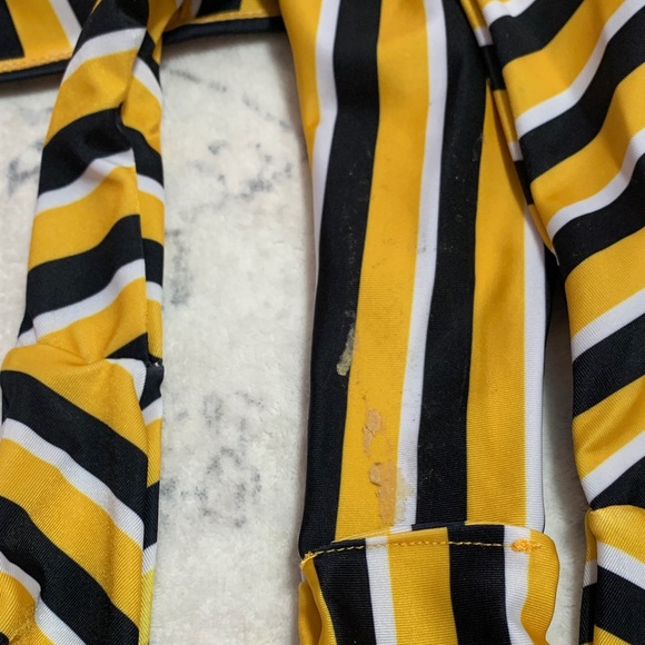 Striped Yellow and Black Bikini Set - Picture 9 of 9